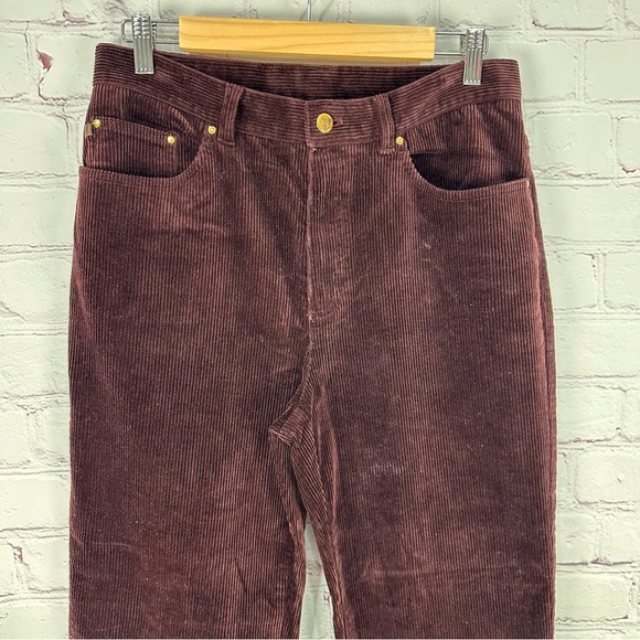 Ralph Lauren corduroy burgundy pants - Picture 4 of 11